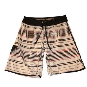BILLABONG Platinum X Hydrostretch Men’s 36 Boardshorts Swim Shorts Gray Stripes